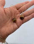 Boucles d’oreilles avec l’œil de tigre