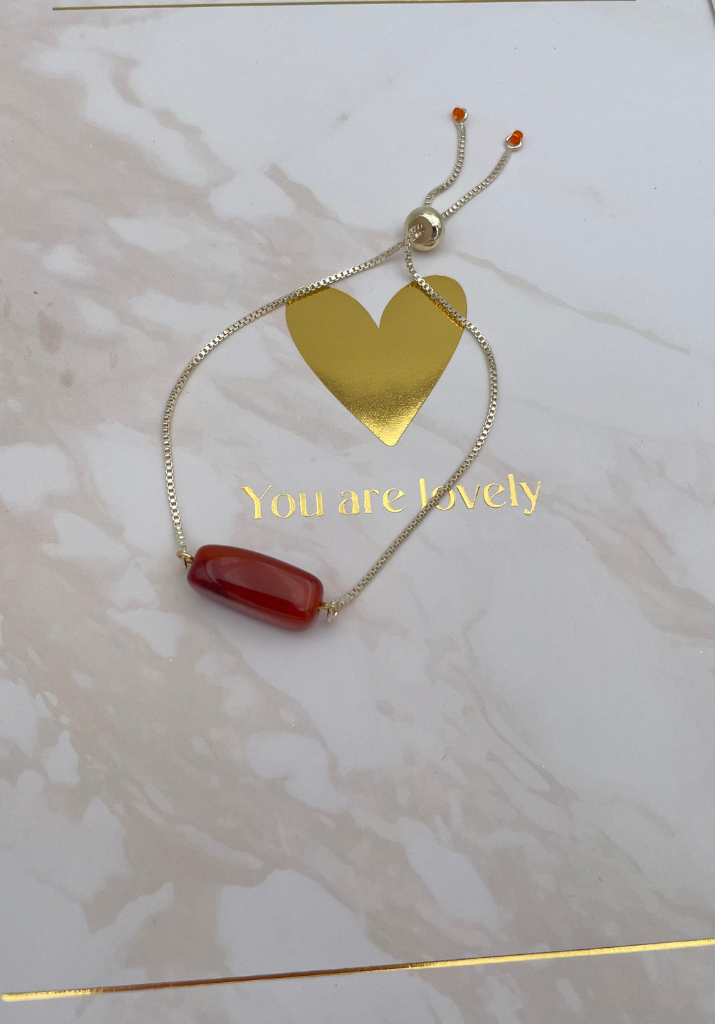 Bracelet ajustable cornaline