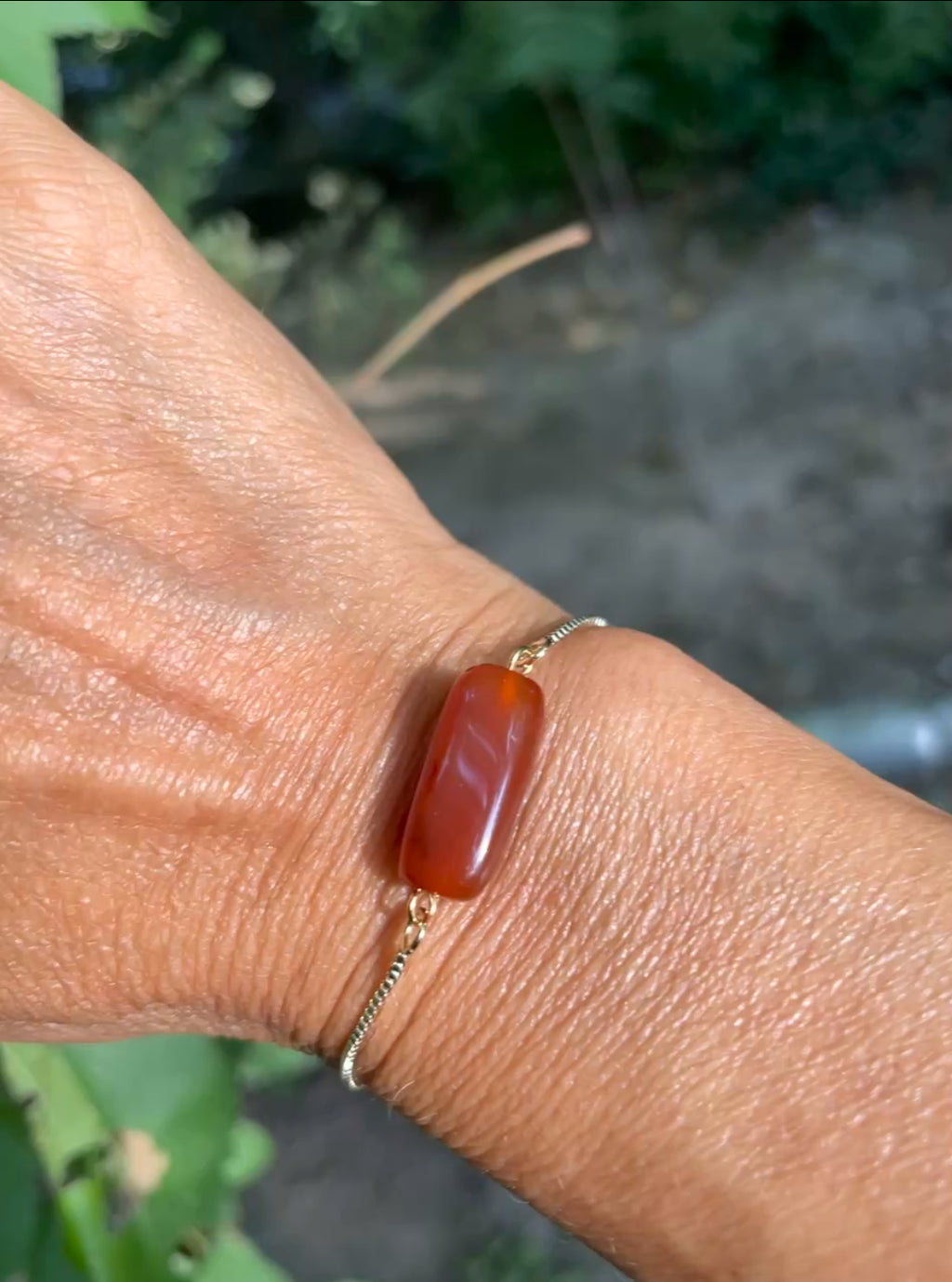 Bracelet ajustable cornaline