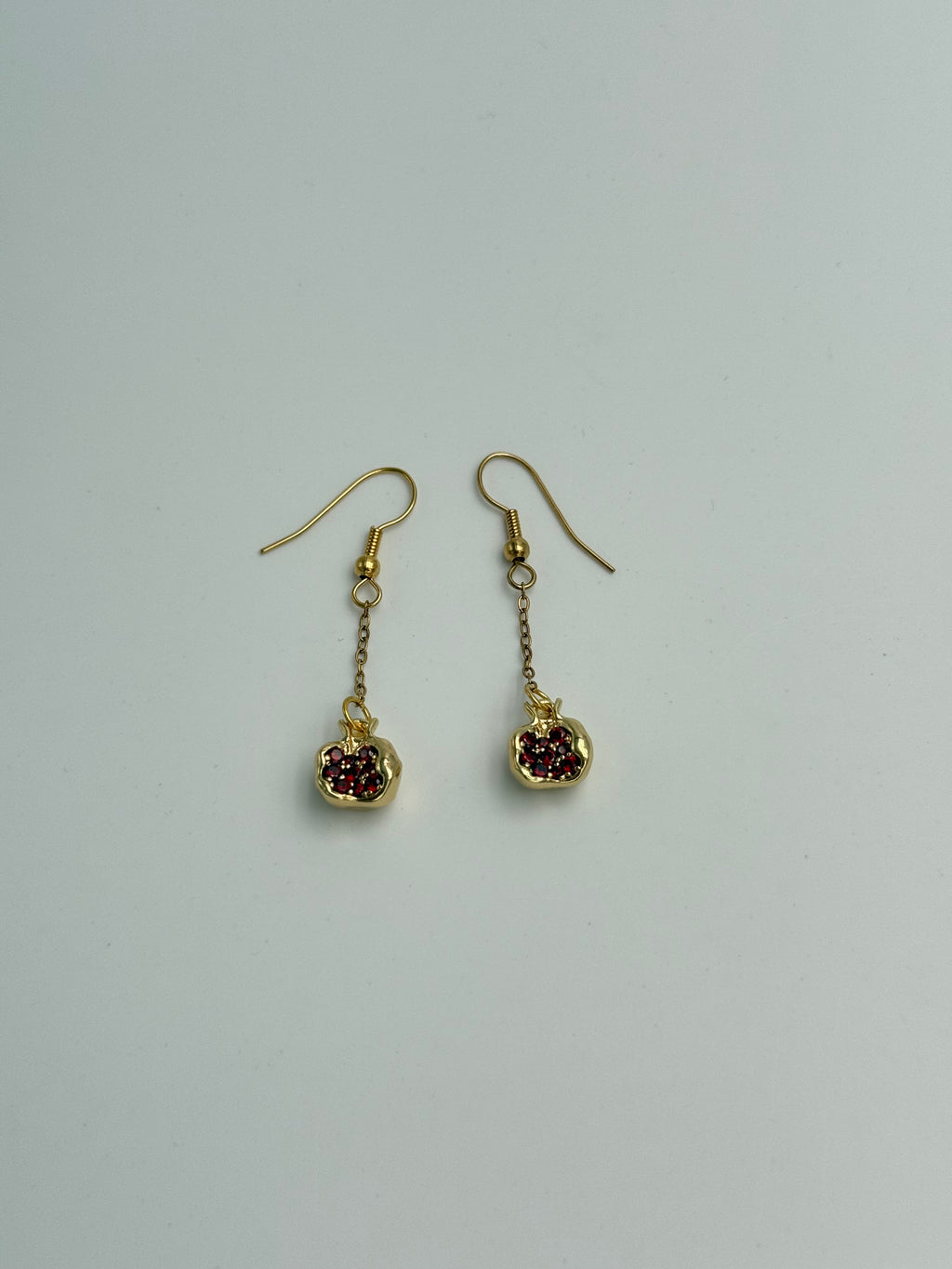 Boucles d'oreilles grenats & cristaux bordeaux – Acier inoxydable