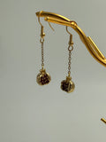 Boucles d'oreilles grenats & cristaux bordeaux – Acier inoxydable