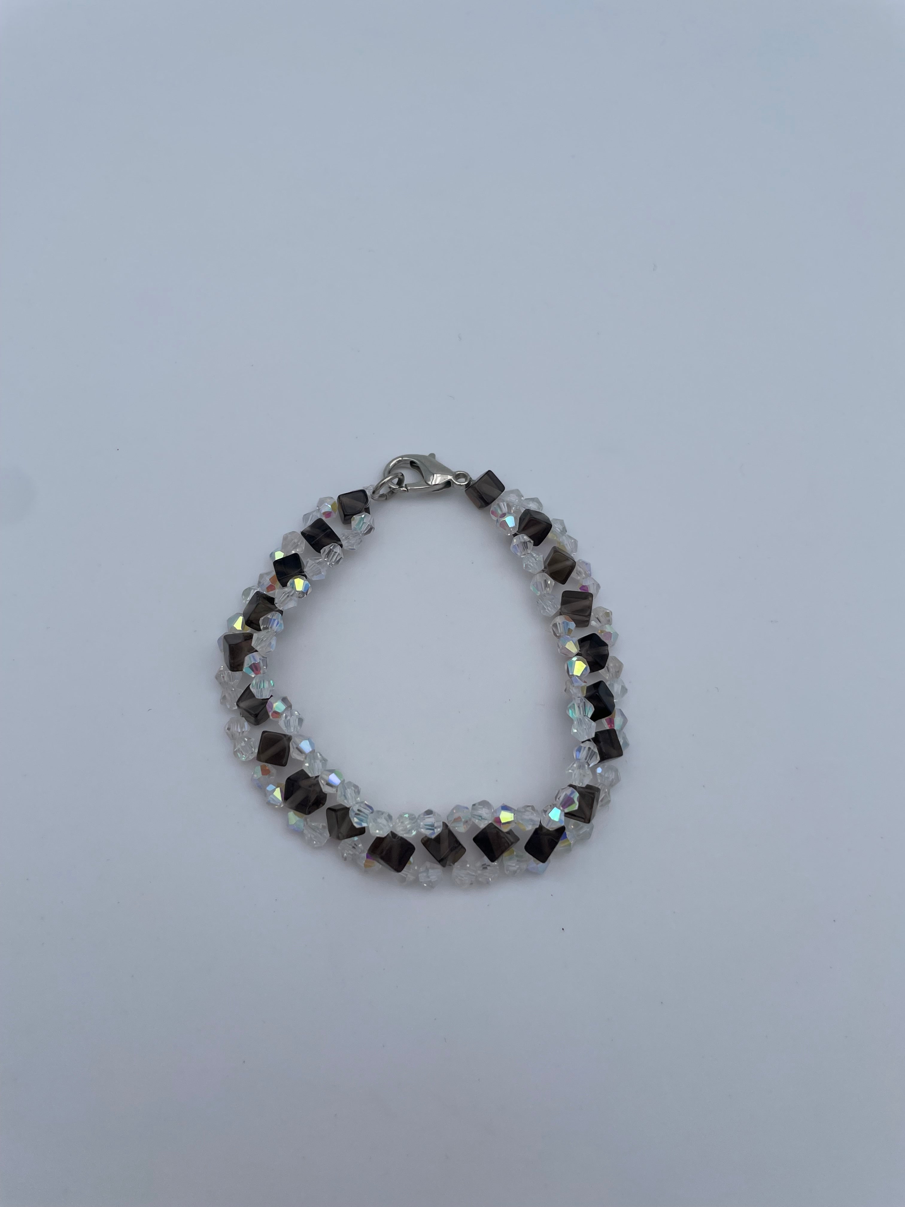 Bracelet cristal noir et blanc